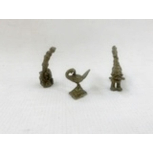 259A - Three Ashanti brass gold weights