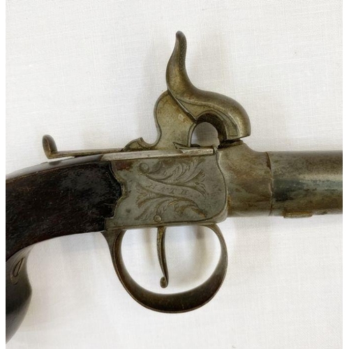 265 - Pair of 19th century percussion cap muff pistols made by Clough and Sons of Bath (2)