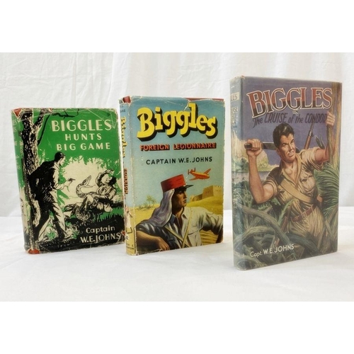 27B - Johns, W. E. Quantity of Biggles to include 1948 Hodder & Stoughton ‘Biggles Hunts Big Game’ in uncl... 