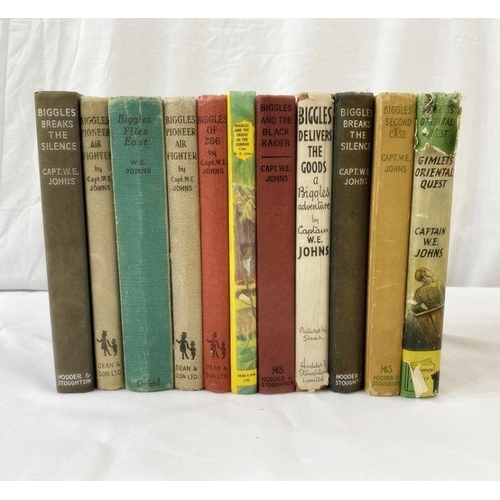 27 - Johns, W. E. Quantity of Biggles to include first editions, including 1948 ‘Biggles’ Second Case’, 1... 