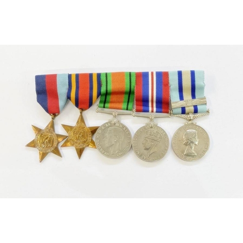 287 - WWII medal group with Royal Observer Corps medal with long service bar, named to 'Chief Observer K.J... 