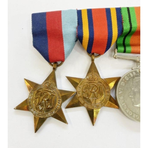 287 - WWII medal group with Royal Observer Corps medal with long service bar, named to 'Chief Observer K.J... 