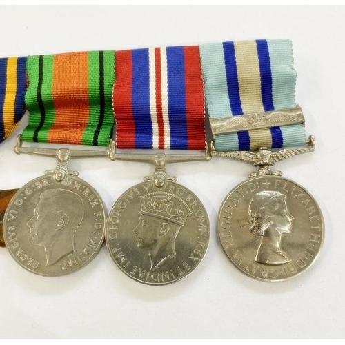 287 - WWII medal group with Royal Observer Corps medal with long service bar, named to 'Chief Observer K.J... 