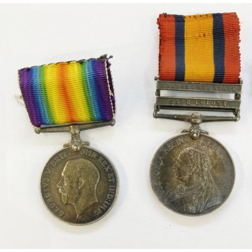 289 - Boer War Queen's South Africa medal with Orange Free State and cape colony clasps named to '6635 .PT... 