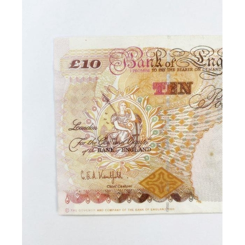 331 - £10.00 bank note of kentfold without any serial number, possibly a forgery. Interesting item