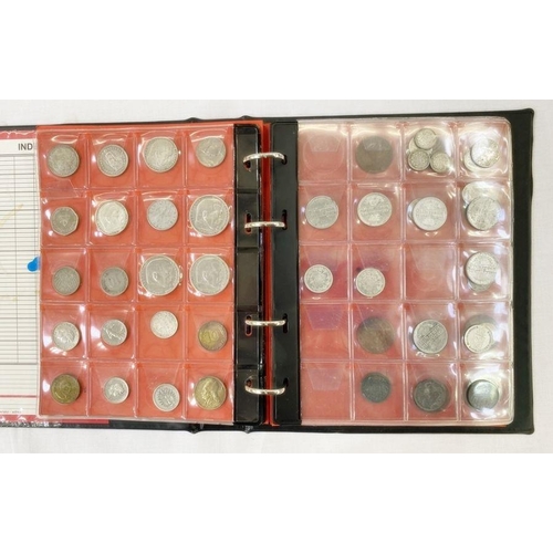 339 - Large box of coins to include; silver proof coins, proof sets, Whitman folders (not complete)