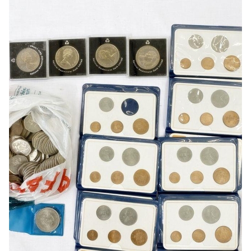 350 - Box of mainly English pre decimal, to include some English pre 47 silver coins, commemorative crowns... 