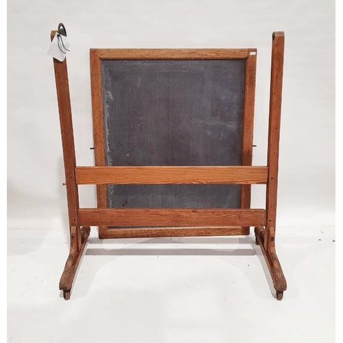 1296 - Vintage oak-framed slate blackboard