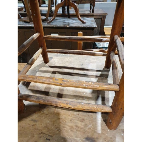 1155 - Set of four modern ladderback chairs with rush seats (4)