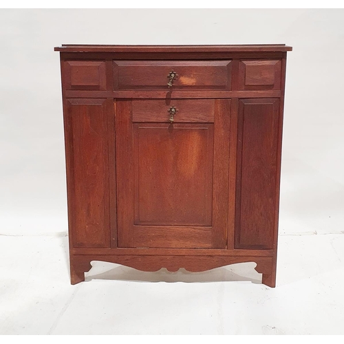 1221 - Oak corner cabinet with one drawer above one fall front cupboard