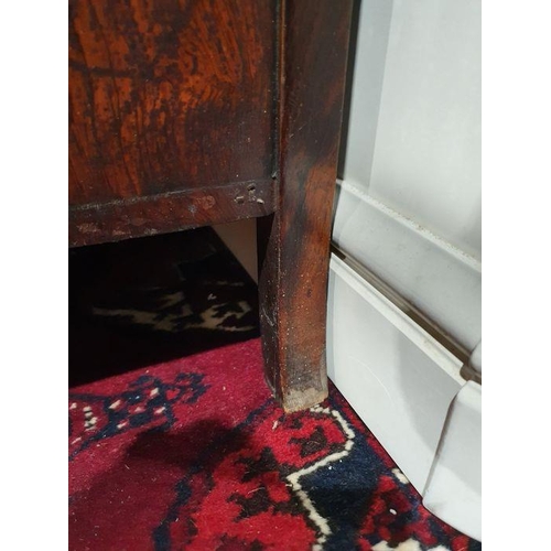 1242 - Late Victorian rosewood side cabinet, single drawer, glazed and mirrored door on square section spla... 