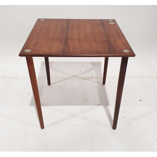 1350A - LOT WITHDRAWN Mid 20th century possibly Danish rosewood square topped occasional table, 44.8cm