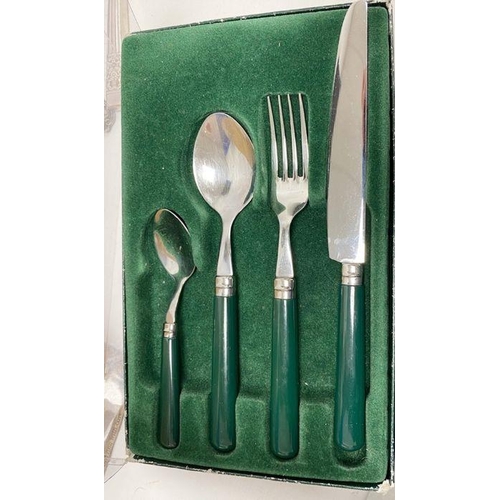 230 - Large quantity of plated flatware, community plates, souvenir spoons, EPNS napkin rings, etc (1 box)