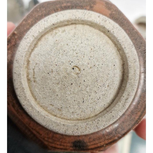 26 - Eddie Hopkins (1941-2007) for Winchcombe Pottery lidded and handled casserole with tenmoku glaze, im... 