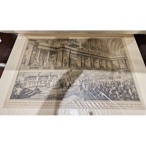 275A - Set of six large engraving reproductions entitled 