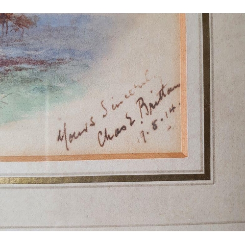 338 - Charles E Brittan (1870-1949)
  Watercolour
 Moorland scene, initialled lower left, signed and dated... 