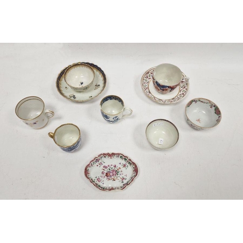 53 - Collection of 18th century English porcelain and Chinese export porcelain, including a gluted tea bo... 