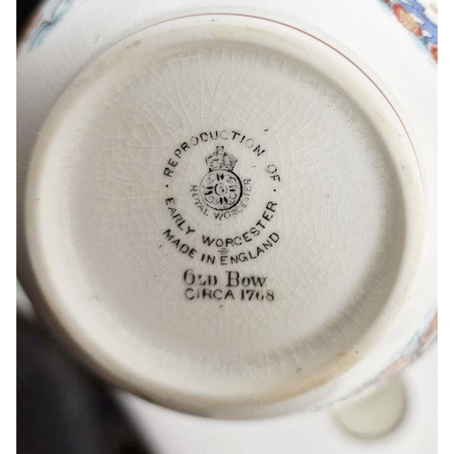 57 - Royal Worcester 'Old Bow' pattern part breakfast service, early 20th century, printed black marks Ol... 