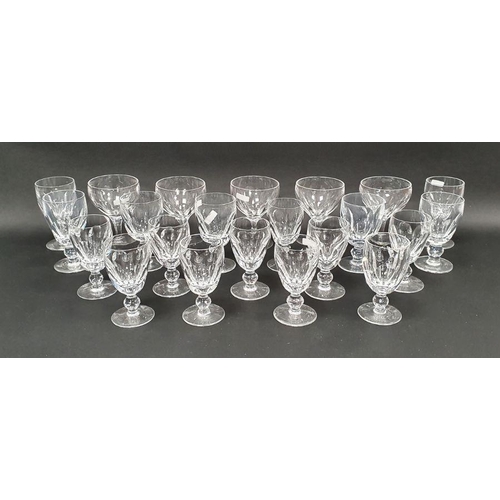 95 - Various cut glass part table services including a Waterford service with approximately 17 panel cut ... 