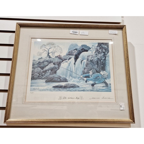 400 - Norman Thelwell 
 Limited edition colour print 
 The Salmon Leap, signed in pencil lower right, no.3... 