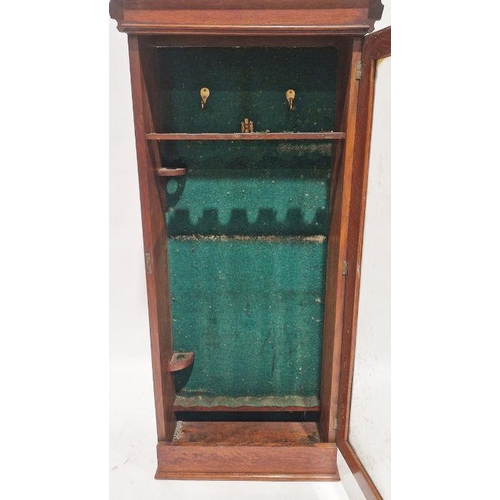 1143 - Victorian mahogany gun cabinet, 137cm high x 64.5cm wide x 23cm deep