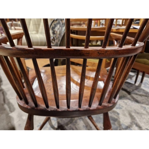 1250 - Windsor stickback elbow chair with crinoline stretcher