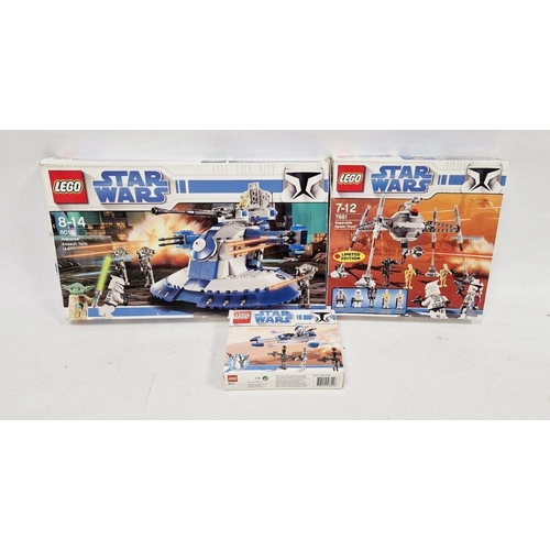 146 - Three boxed Lego Star Wars sets to include 8018 Armoured Assault Tank (AAT), 8015 Assassin Droids Ba... 