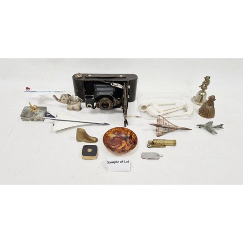 148 - Folding automatic Brownie camera, various models of 'Concorde' , clay pipes, bottle openers, lighter... 