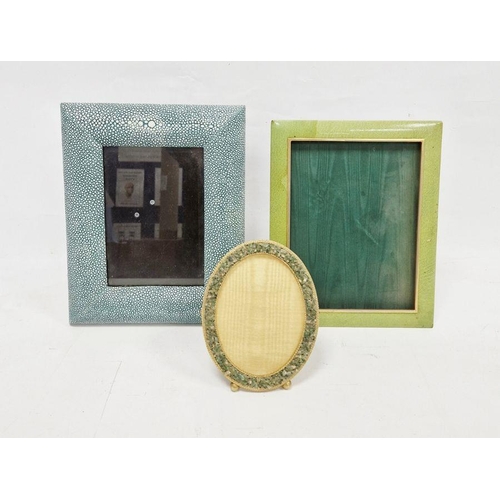 171 - Shagreen-style rectangular picture frame and two other modern picture frames (3)