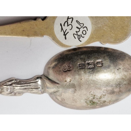 215 - Assorted souvenir and apostle spoons, other spoons, silver and enamel badge 'Registered General Nurs... 