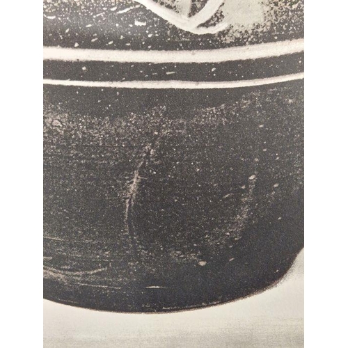 271 - After Bernard Leach (1887-1979)
 Lithographic print 
 'Black Jar' printed at the Curwen Studios 1974... 