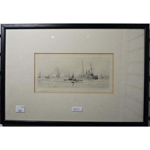 275 - William Lionel Wyllie (1851-1931)
 Etching
 Maritime scene, signed to the margin lower left, 10cm x ... 