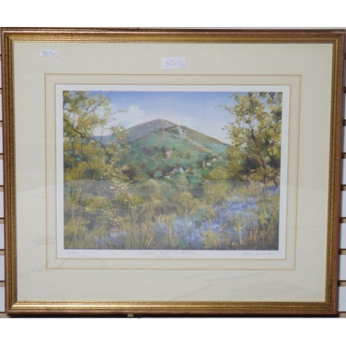 293 - Viven Bromley (20th century school)
  Limited edition print
 'Summer Hill - The Beacon Malver' 19/50... 