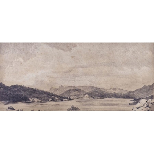 298 - Portfolio conataining a small quantity of 19th century watercolour landscapes, depicting scenes from... 