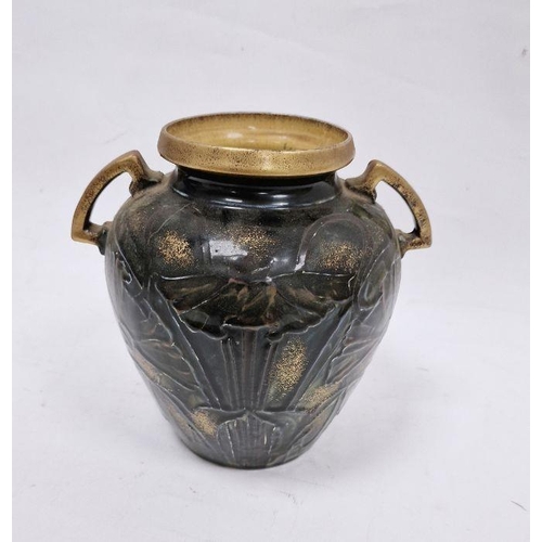 51 - Thomas Forester & Sons Ltd Phoenix ware two-handled earthenware vase, shouldered ovoid, slip trailed... 