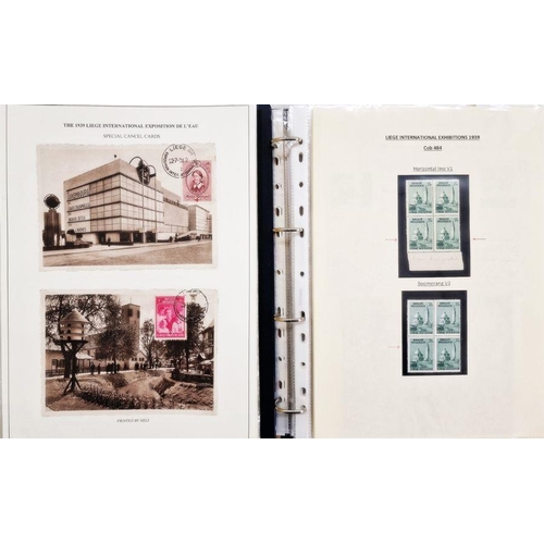 18 - Belgium: Liege World Fair Exposition 1939 collection including mint and used definitives and commemo... 