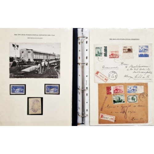 18 - Belgium: Liege World Fair Exposition 1939 collection including mint and used definitives and commemo... 