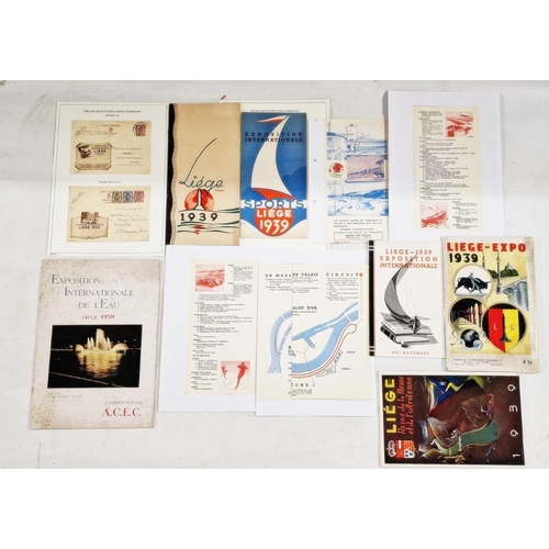 18 - Belgium: Liege World Fair Exposition 1939 collection including mint and used definitives and commemo... 