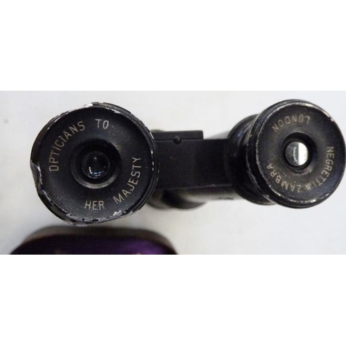 188 - Cased pair of 19th century Negretti & Zambra binoculars