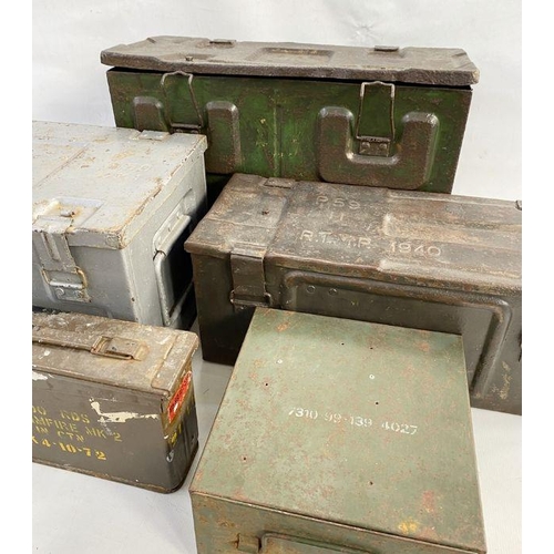 197 - Five ammo boxes (5)