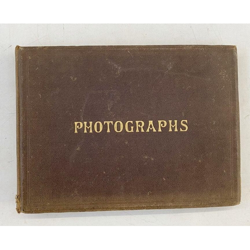 203 - Late nineteenth century clothbound photograph album of Asian interest, to include photographs of Ind... 