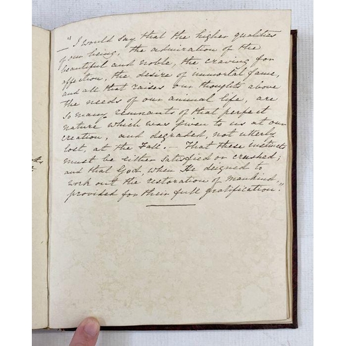 204 - Early 19th century leatherbound journal filled with handwritten verses, copied from the likes of Bis... 