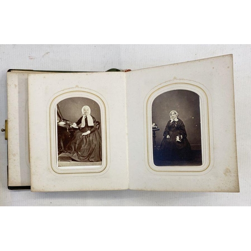 209 - Five mid-late Victorian photograph and carte de visite albums containing nearly 350 photographs, inc... 