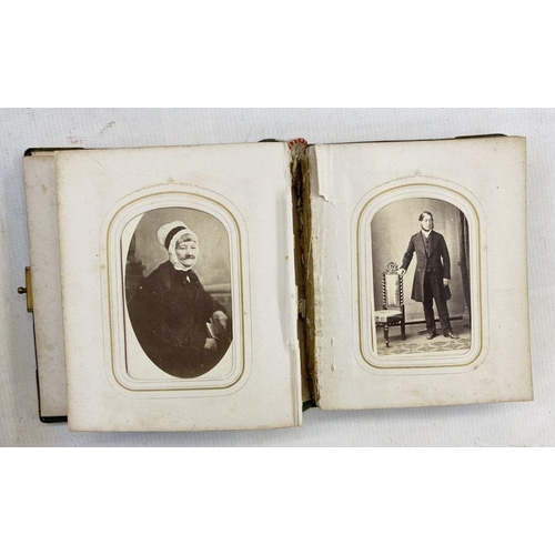 209 - Five mid-late Victorian photograph and carte de visite albums containing nearly 350 photographs, inc... 