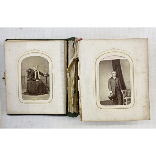 209 - Five mid-late Victorian photograph and carte de visite albums containing nearly 350 photographs, inc... 