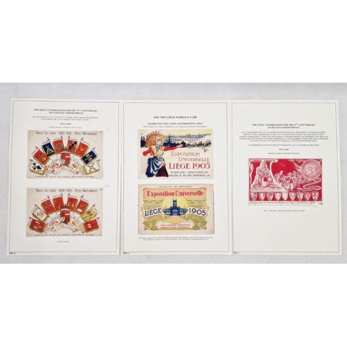 21 - Belgium: Liege World Fair exposition 1905 construction and promotion collection in two large volumes... 