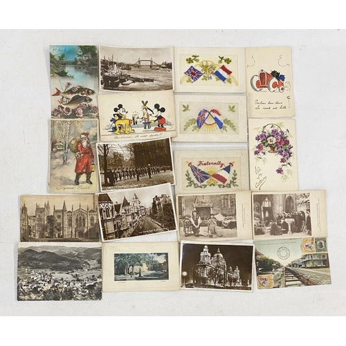 215 - French interest: early twentieth century postcards to include Lille, Paris, Bray-Dunes-Plage, Norman... 