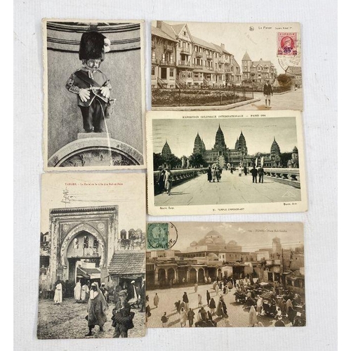 215 - French interest: early twentieth century postcards to include Lille, Paris, Bray-Dunes-Plage, Norman... 