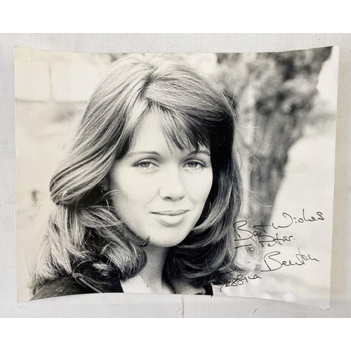 217 - Quantity of signed photographs of actresses and models from the late 1960's - 1970's, many autograph... 