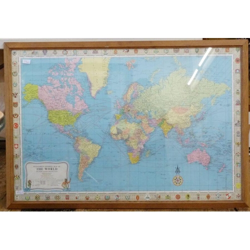 223 - Reproduction map of Pratt's High Test Plan of the Bath Road, framed and a colour print of Stanford's... 